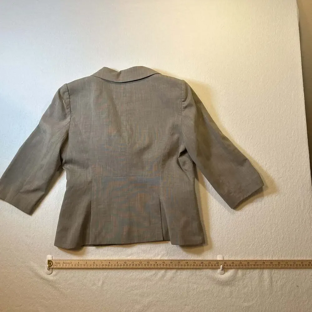 The Limited classic Tan Taupe hue 3/4 Sleeve 2-Button Blazer  lightweight L